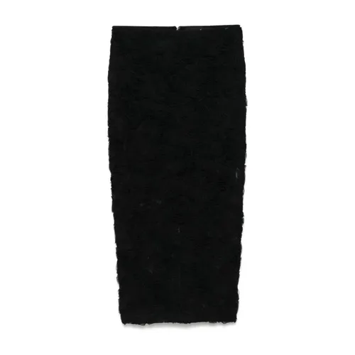 Black Flower Mesh Pencil Skirt - Rotate Birger Christensen - Modalova