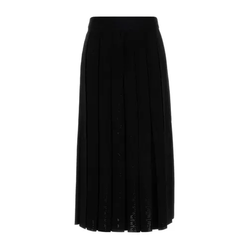 Black Viscose Blend Skirt - Tory Burch - Modalova