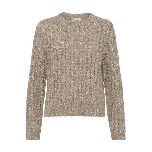 Knitwear > Round-neck Knitwear - - Brunello Cucinelli - Modalova