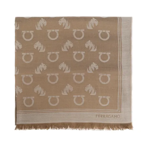 Scarf with monogram - Ferragamo - Modalova