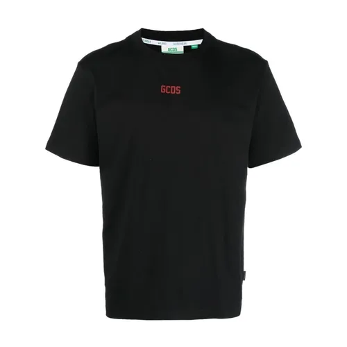 Casual Black Cotton Short Sleeve T-Shirt - Gcds - Modalova