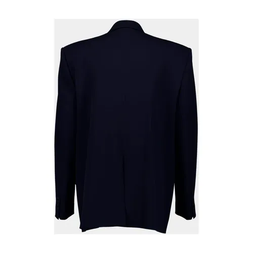 Navy Wool Blend Blazer - Balenciaga - Modalova