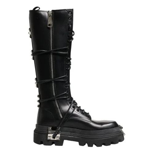 Knee High Combat Boots - Dolce & Gabbana - Modalova