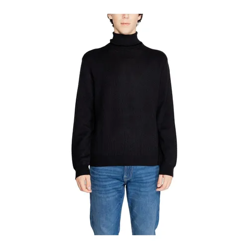 Black Knit Turtleneck Sweater - Armani Exchange - Modalova
