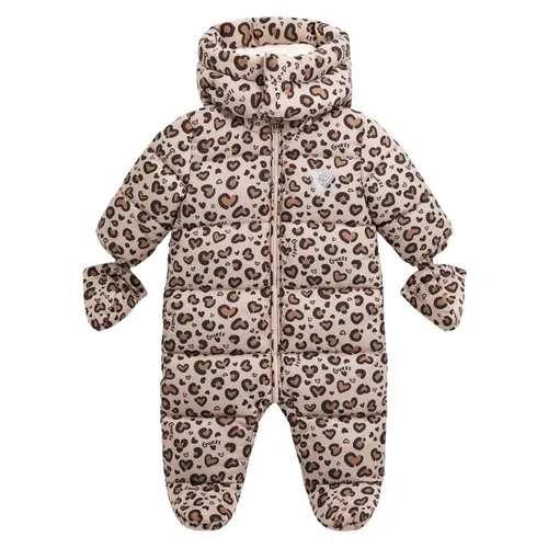 Leopard Print Snowsuit for Baby Girls - Guess - Modalova
