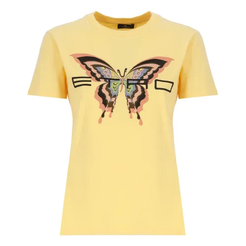 Etro - Tops > T-Shirts - Yellow - Etro - Modalova