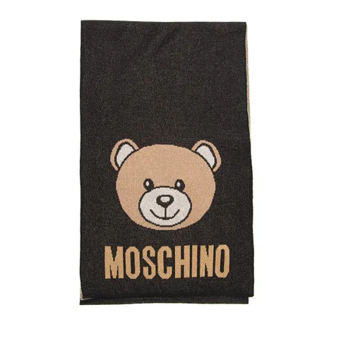 Logo Scarf with Lurex Details - Moschino - Modalova