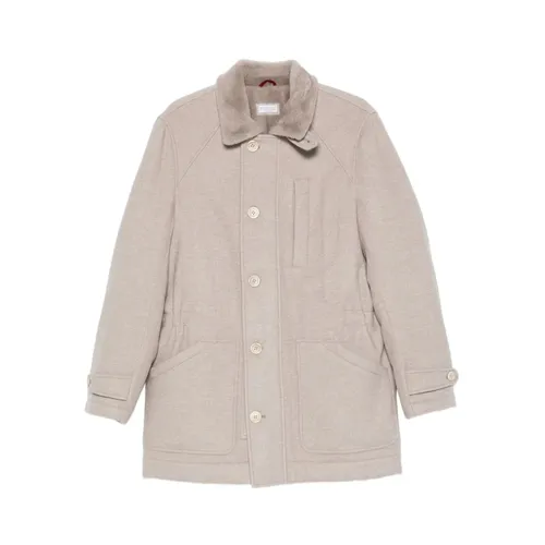 Coats > Single-Breasted Coats - - Brunello Cucinelli - Modalova