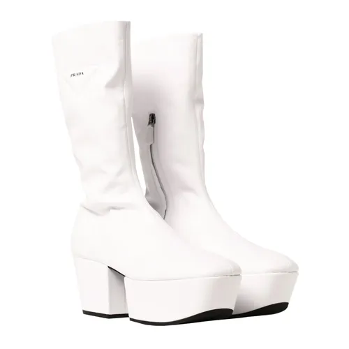 Platform Pull On Boots - Prada - Modalova