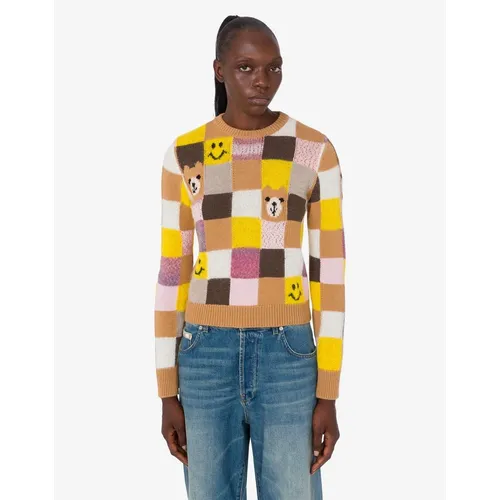 Wool and Cashmere Blend Pullover - Moschino - Modalova