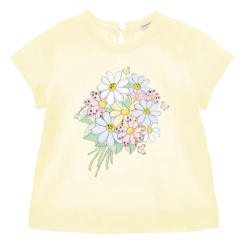 Yellow Bouquet T-Shirt for Baby Girls - Monnalisa - Modalova