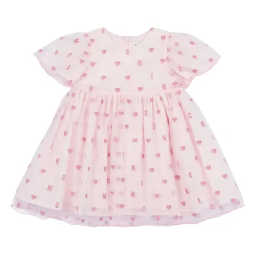 Pink Hearts Dress for Baby Girls - Moschino - Modalova