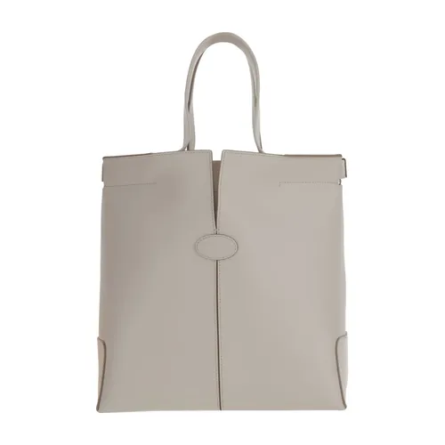 Calfskin Leather Tote Bag White - Tod's - Modalova