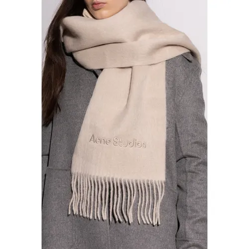 Wool Logo Scarf - Acne Studios - Modalova