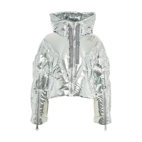 Metallic Cropped Down Jacket - Khrisjoy - Modalova