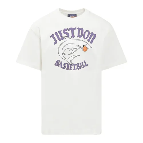 Weißes Baumwoll übergroße T-Shirt - JUST DON - Modalova