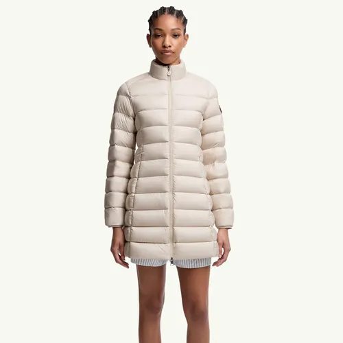 Beige Mid-Length Down Jacket - Moncler - Modalova