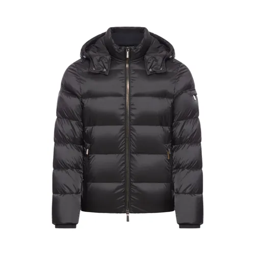 Black Bomber Jacket Acqua Line - Moorer - Modalova