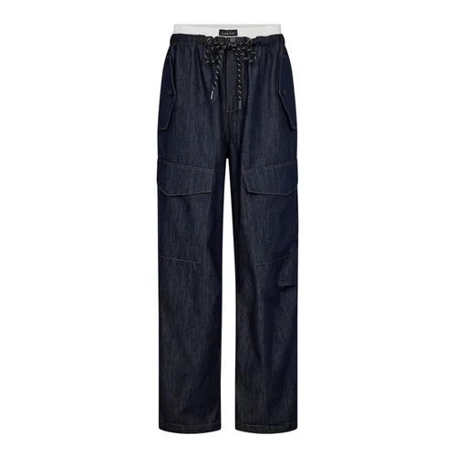 Cargo Denim Hose Dunkles Denim - Haute L'Amitié - Modalova