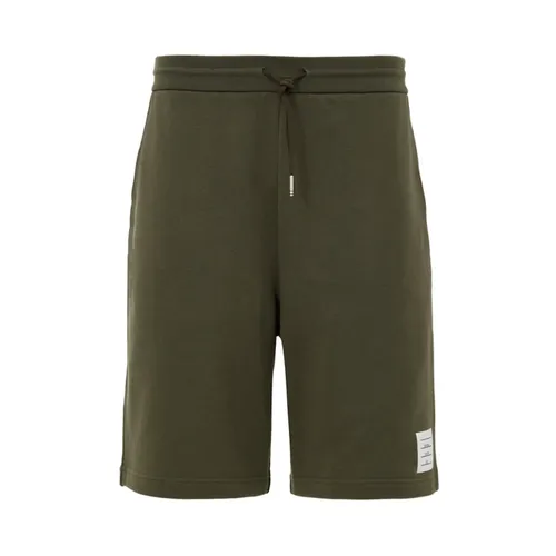 Grüne Baumwollshorts Mitte Oberschenkel - Thom Browne - Modalova