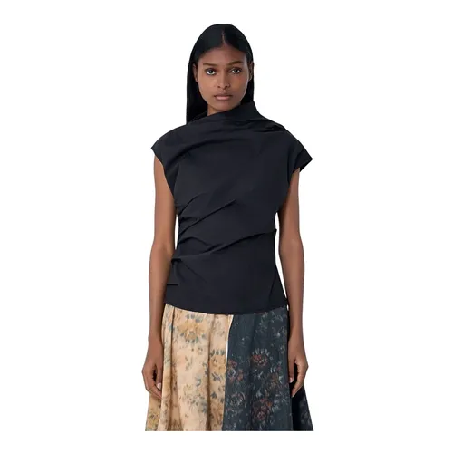 Ganni - Tops > T-Shirts - Black - Ganni - Modalova