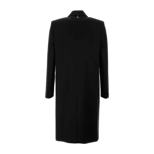 Wool Felt Double-breasted Coat - Alexander McQueen - Modalova