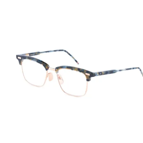 Acetate and Titanium Rectangular Eyeglasses - Thom Browne - Modalova