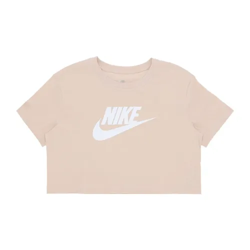 Iconic Crop Tee Sanddrift/White - Nike - Modalova