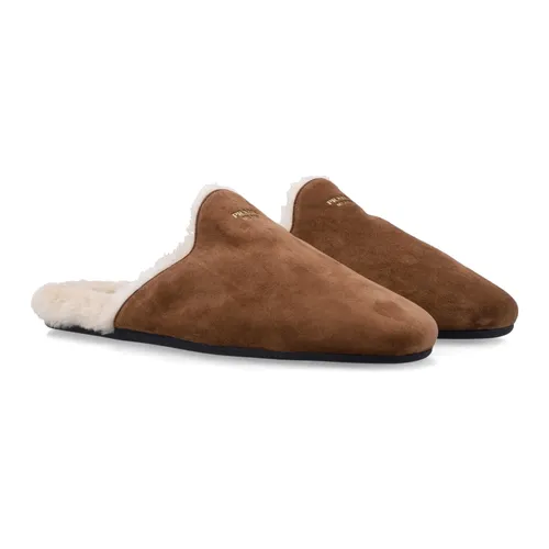 Suede Mules - Prada - Modalova