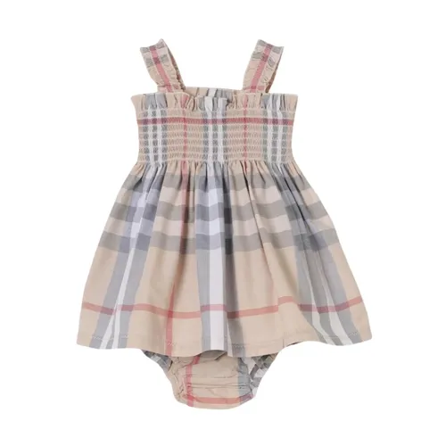 Smocked Bodice Baby Girl Dress - Burberry - Modalova