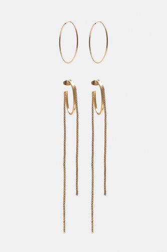 Lot De 2 Boucles D'oreilles Chaînes - Pull&Bear - Modalova