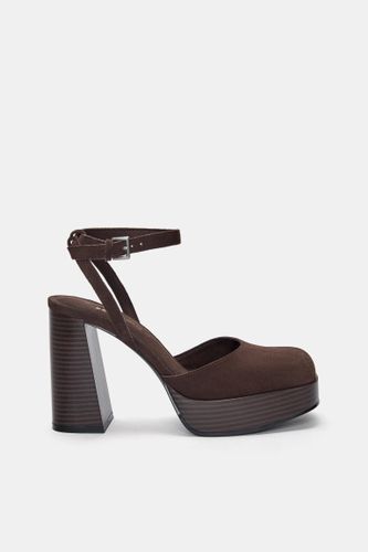 Escarpins À Plateforme En Cuir - Pull&Bear - Modalova