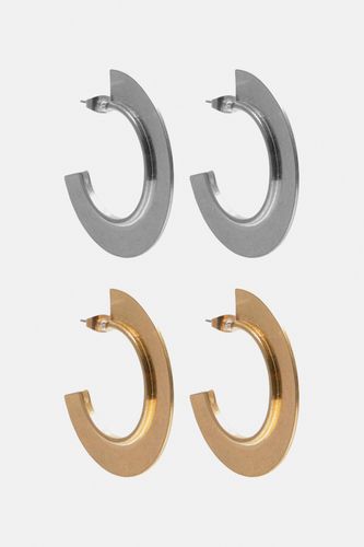 Lot De 2 Créoles Plates - Pull&Bear - Modalova