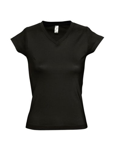 Camiseta de manga corta modelo Moon con cuello en forma de V para mujer negro XXL - Sols - Modalova