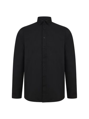 Camisa Oxford moderna de manga larga para hombre negro 3XL - Henbury - Modalova