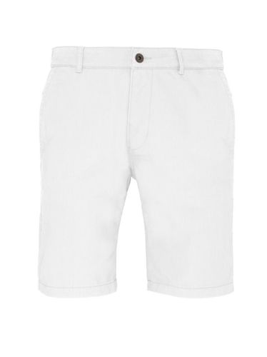 Pantalones cortos chinos casuales hombre caballero blanco XS - Asquith & fox - Modalova