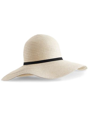 Sombrero veraniego de ala ancha modelo Marbella para mujer señora rojo UNIQUE - Beechfield - Modalova