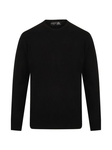 Jersey/ Sweater cuello redondo 100% lana de cordero Modelo Woolmark® hombre caballero negro S - Henbury - Modalova