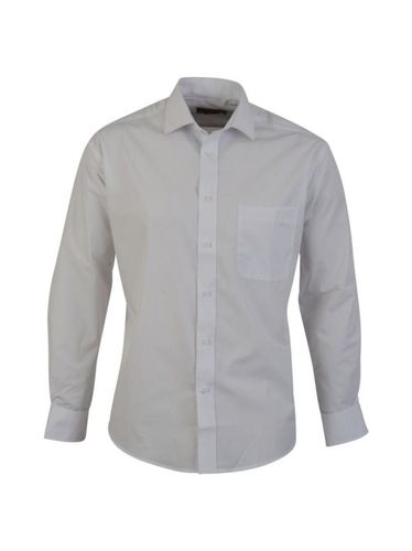 Camisa clásica de popelín de manga larga para hombre blanco S - Absolute apparel - Modalova