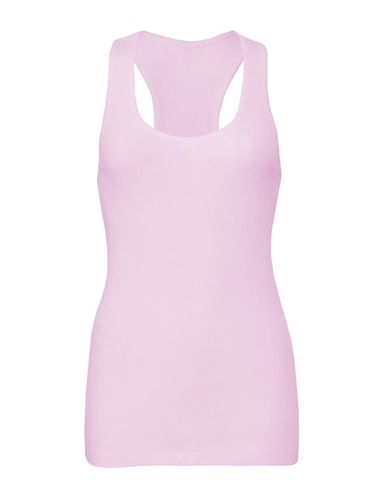 B&C Camiseta de tirantes larga en canalé con espalda estilo nadadora para chica/mujer rosa XL - Bella + canvas - Modalova