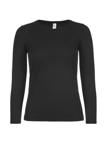 B&C Camiseta deportiva de manga larga #E150 para mujer señora negro 3XL - B and c - Modalova