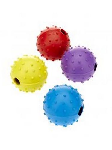 Pelota de juguete con relieve y cascabel para perros multicolor LARGE - Classic - Modalova