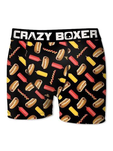 Boxer estampado Hot Dog para hombre negro M - Crazy boxer - Modalova