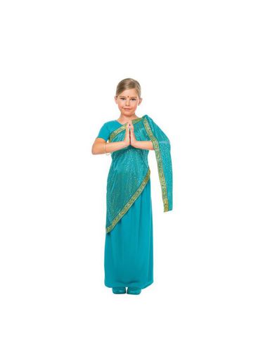 Disfraz de Bollywood Azul Turquesa para Niña multicolor 3/4a - Car & gus - Modalova