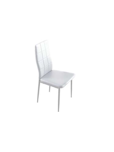 Pack 4 sillas Laia simil piel blanco o gris 98 cm(alto)43 cm(ancho)44 cm(largo) blanco UNIQUE - Adec - Modalova