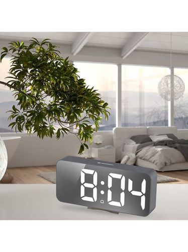 Reloj despertador con termómetro para dormitorio MyTime Echo FXL gris UNIQUE - Bresser - Modalova
