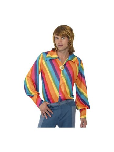 Camisa Arco Iris de los 70 para hombre multicolor L - R.h. smith & sons wig makers ltd. - Modalova