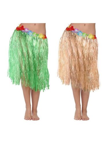Falda Hawaiana en 2 colores 41 cm verde UNIQUE - Angel tomas - Modalova