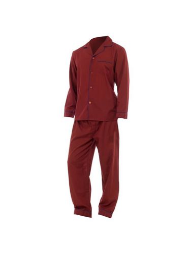 Conjunto pijama camisa de manga larga y pantalones liso hombre rojo L - Universal textiles - Modalova