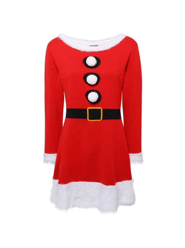 Vestido navideño de punto para mujer rojo L - Christmas shop - Modalova